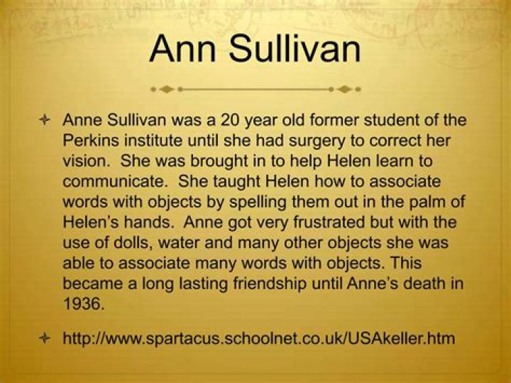 Anne Sullivan (teacher) Wiki,Age,Birthday,Biography,Height,Net Worth ..